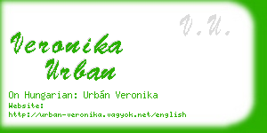 veronika urban business card